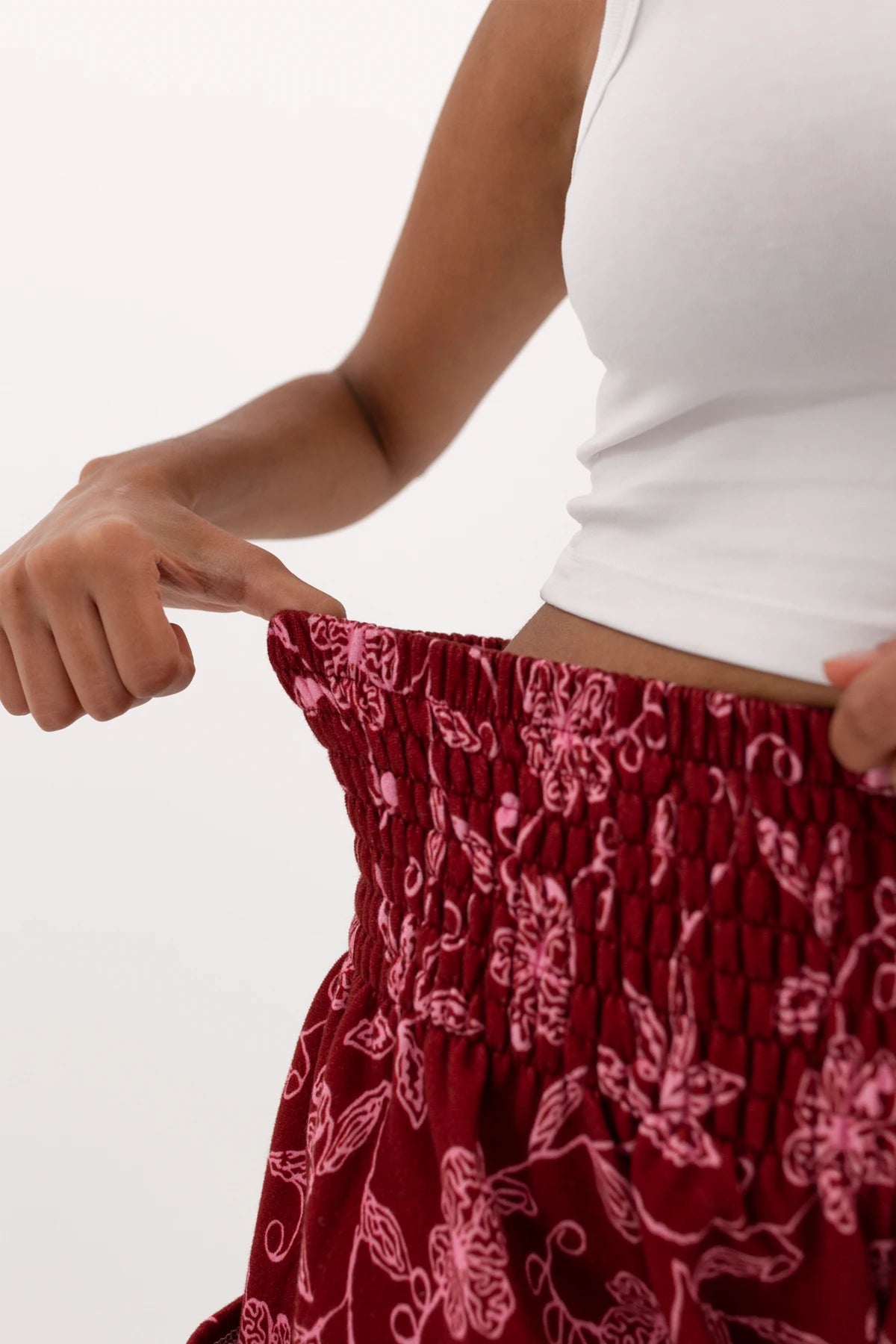 Pantalones bombachos cálidos para estar por casa flores silvestres