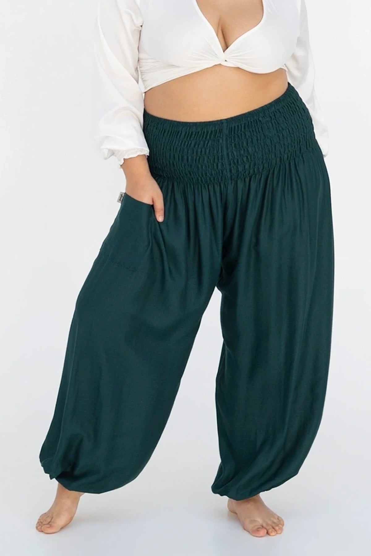 Pantaloni Harem Deep Sea taglie forti