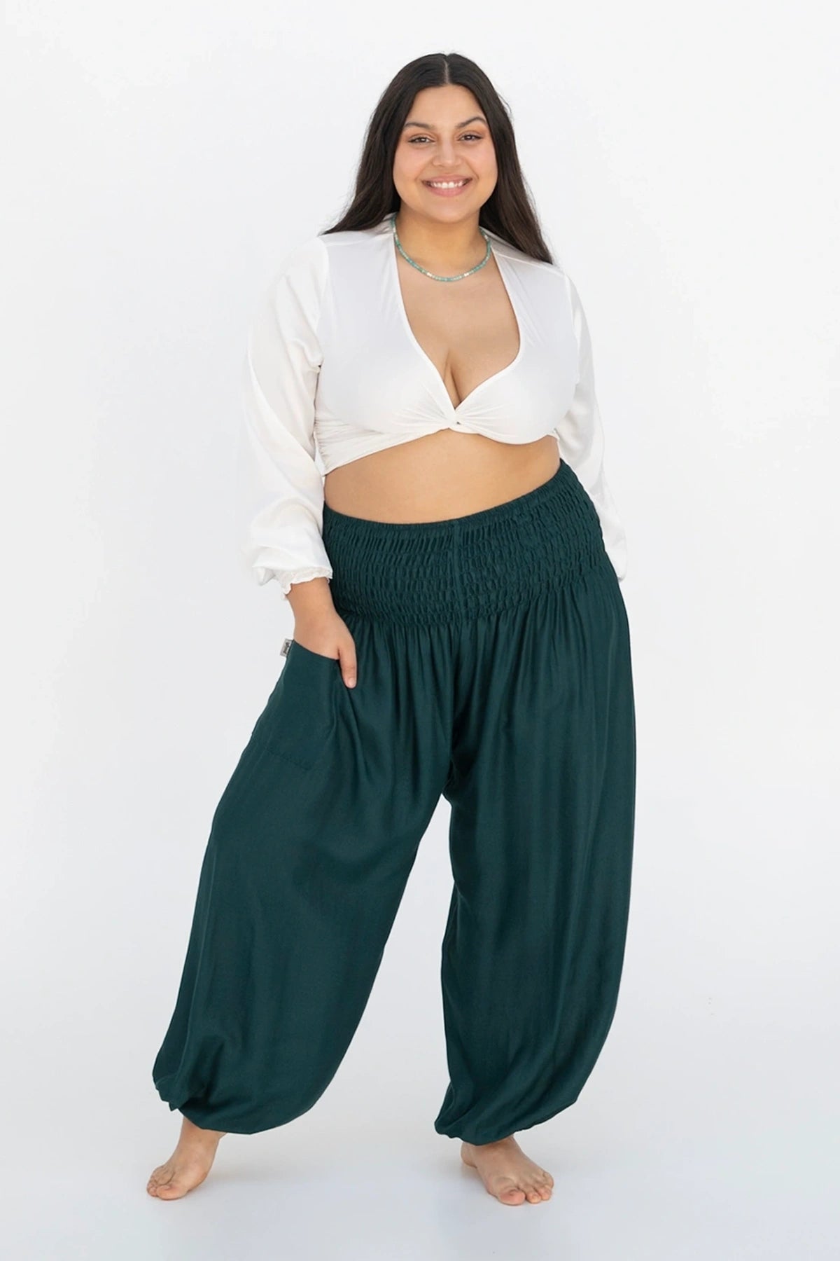 Pantaloni Harem Deep Sea taglie forti