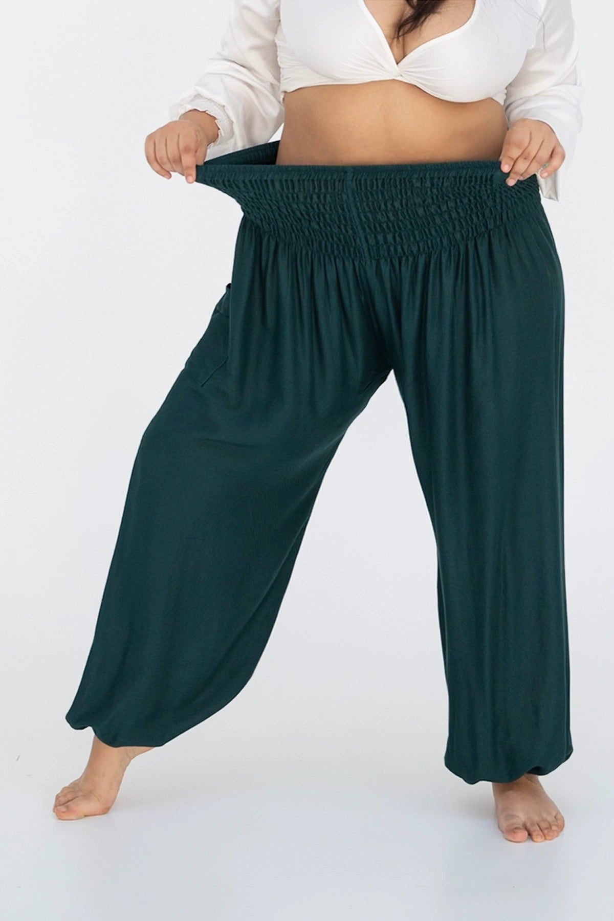 Pantaloni Harem Deep Sea taglie forti