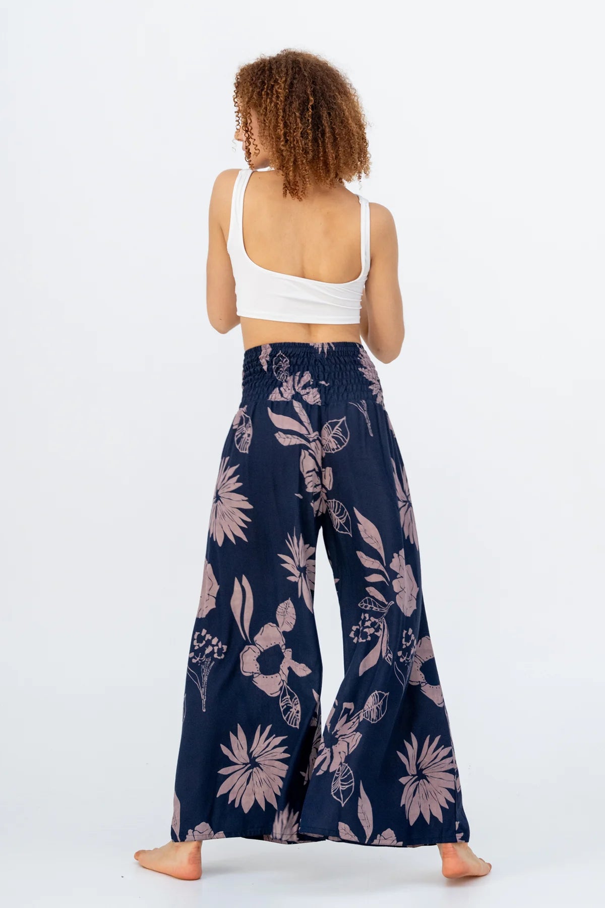 Palazzo Water Lily Dark Blue Short Version