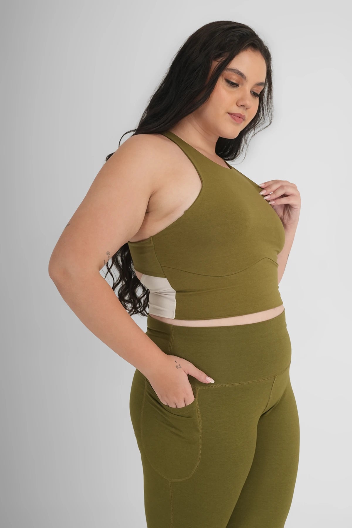 Elope Gala Yoga Bra Top Kelp