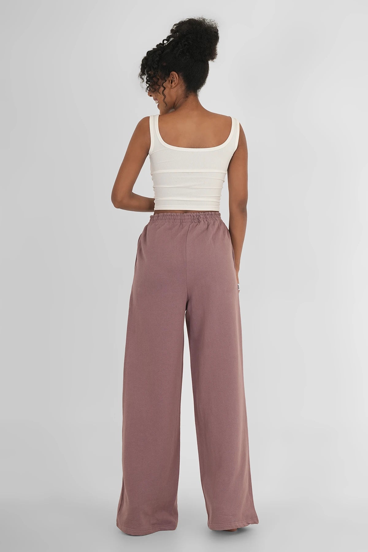 Sweatpants Straight Leg Pflaume