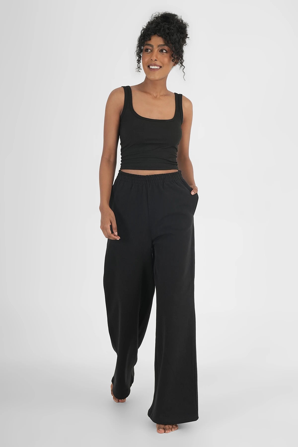 Sweatpants Straight Leg Schwarz