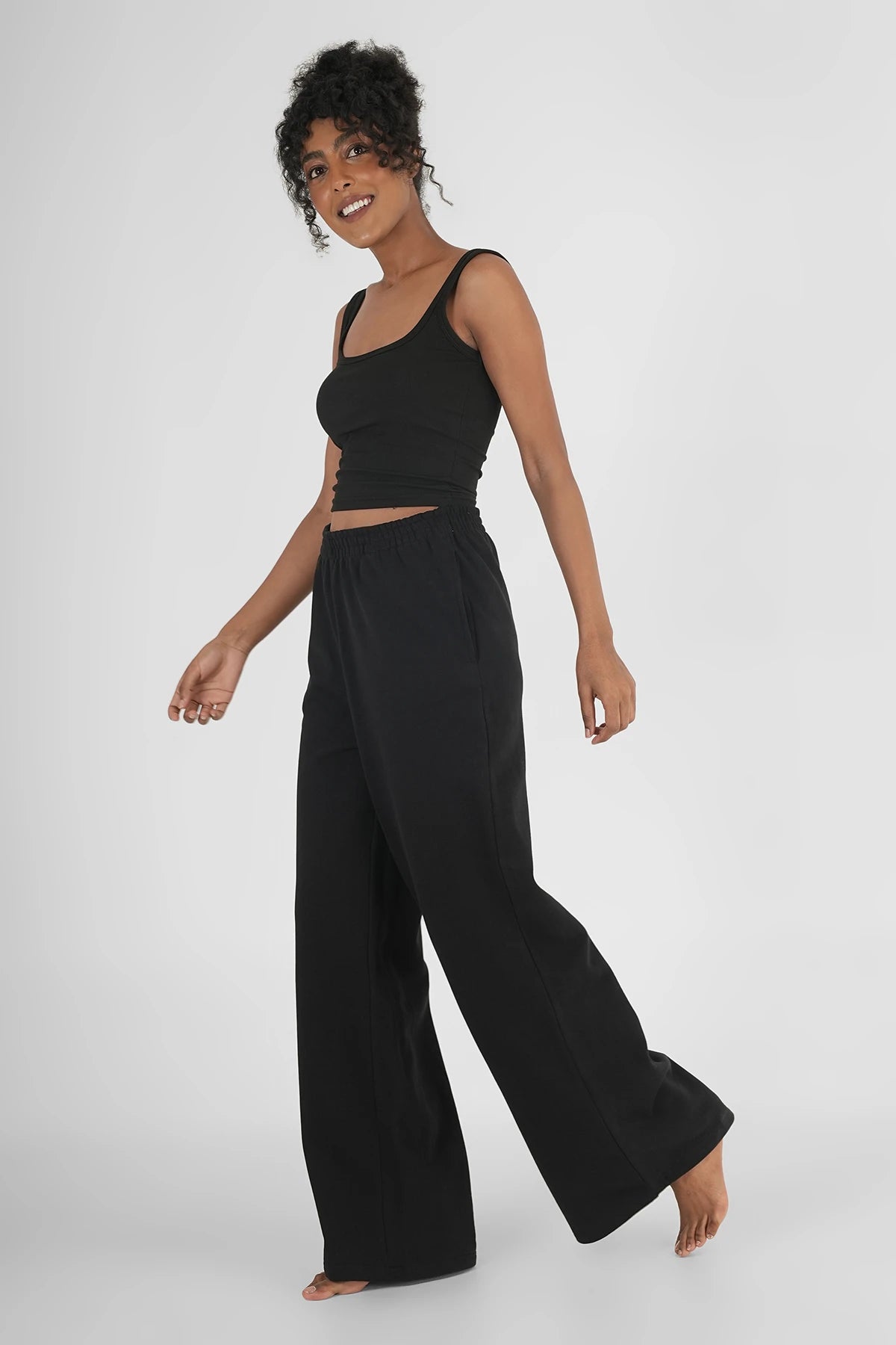 Sweatpants Straight Leg Schwarz