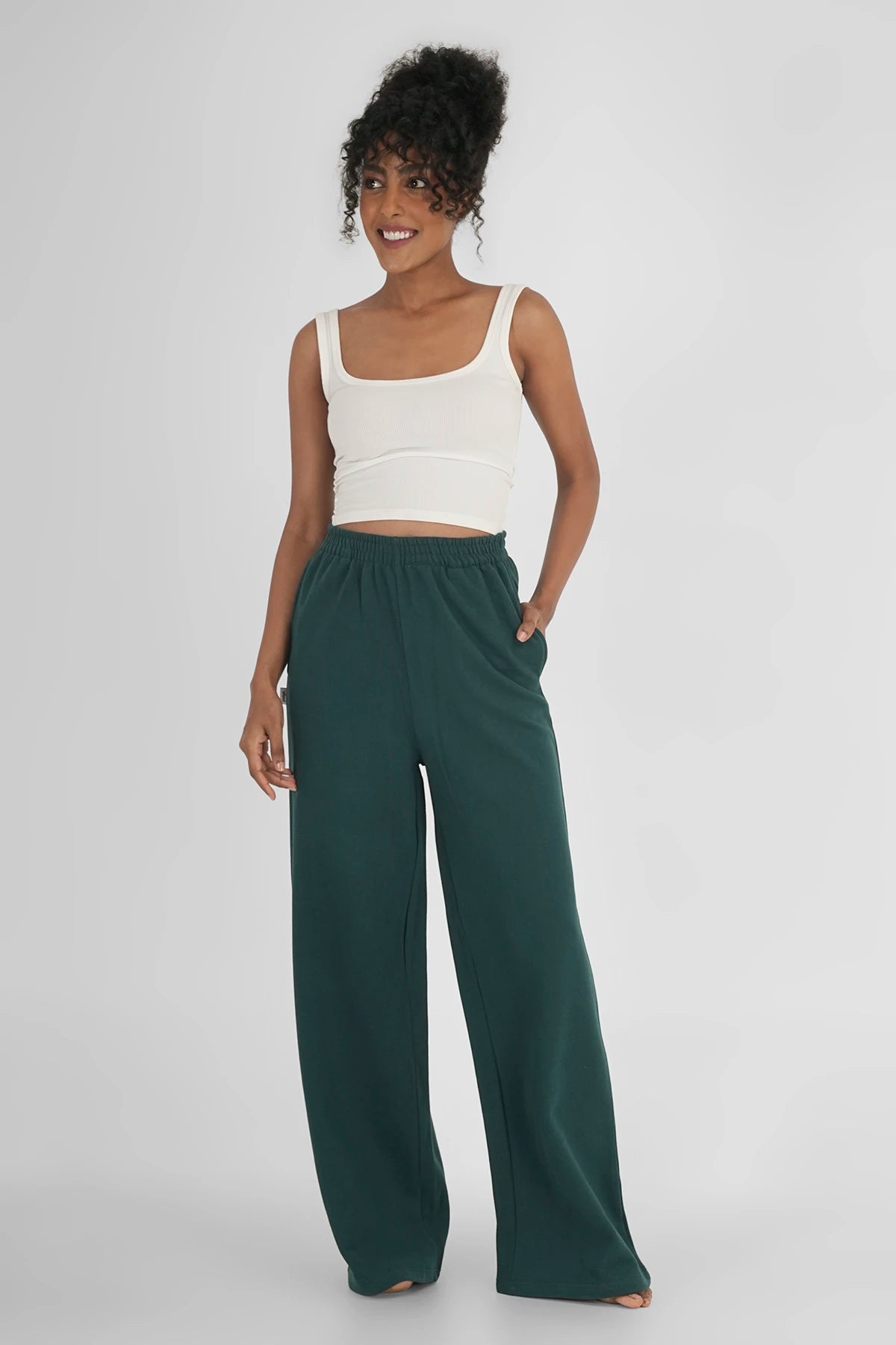 Sweatpants Straight Leg Tiefsee