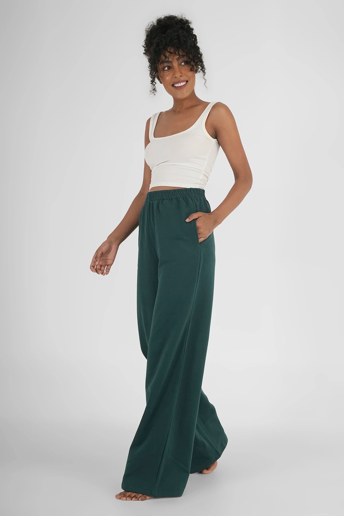 Sweatpants Straight Leg Tiefsee