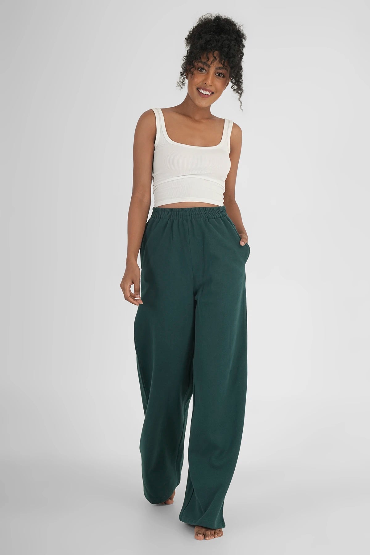 Sweatpants Straight Leg Tiefsee