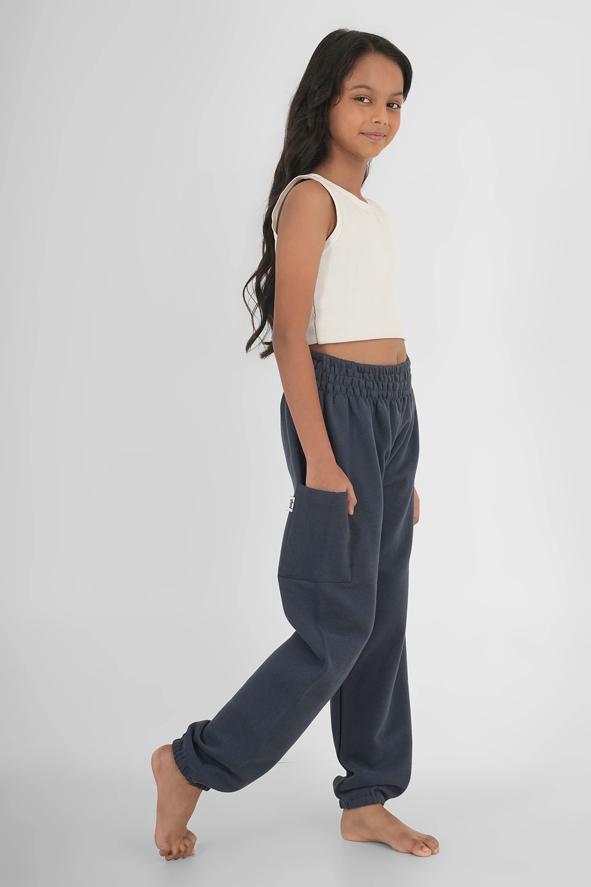 Kinder Warme Haremshose Dunkelblau