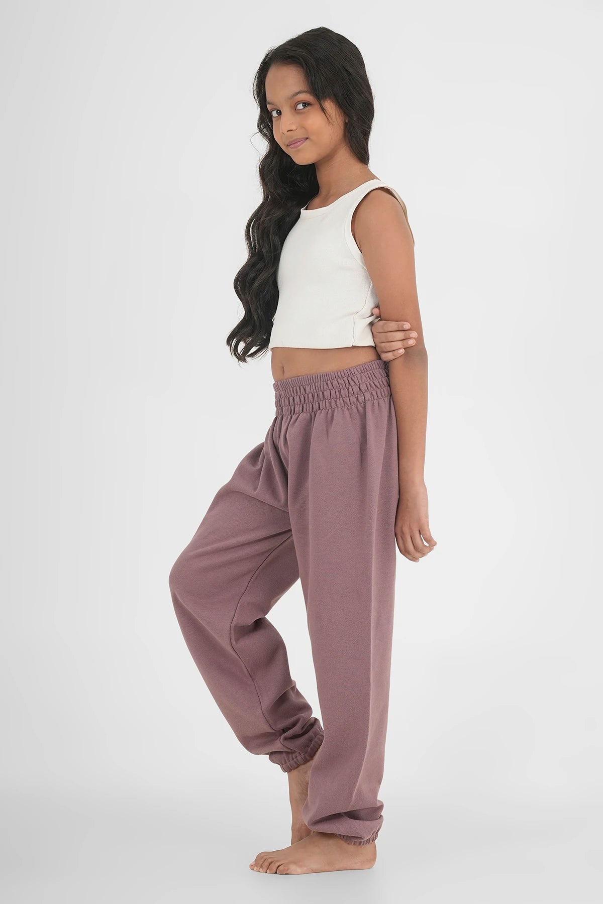 Kinder Warme Haremshose Pflaume