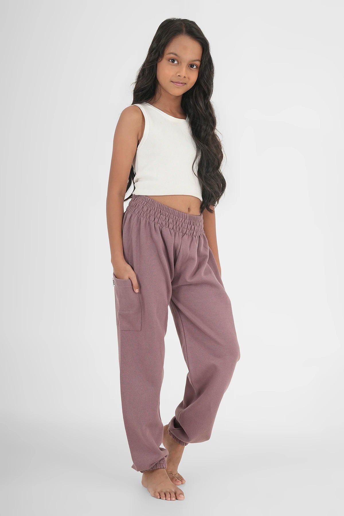 Kinder Warme Haremshose Pflaume