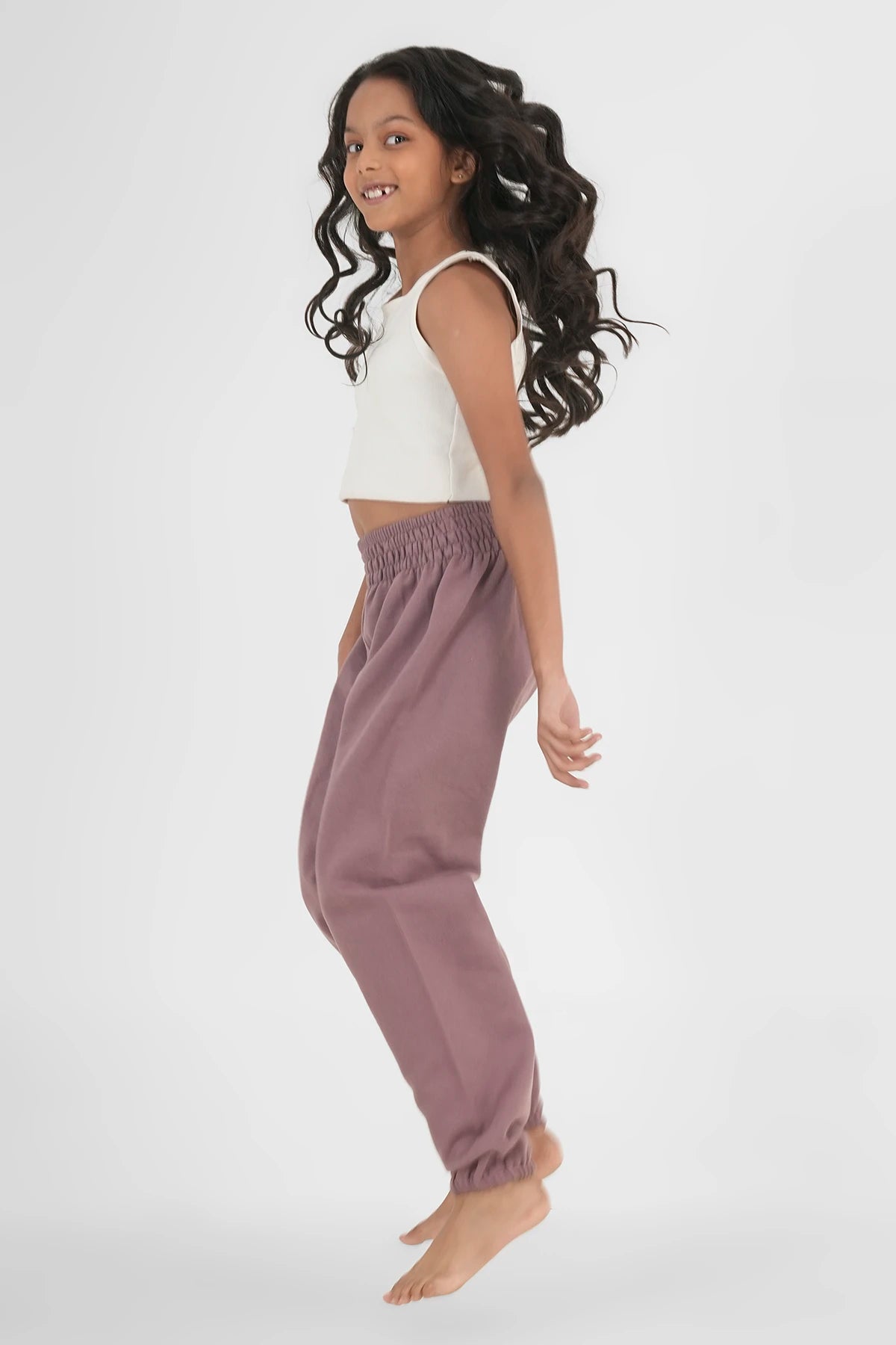 Kinder Warme Haremshose Pflaume