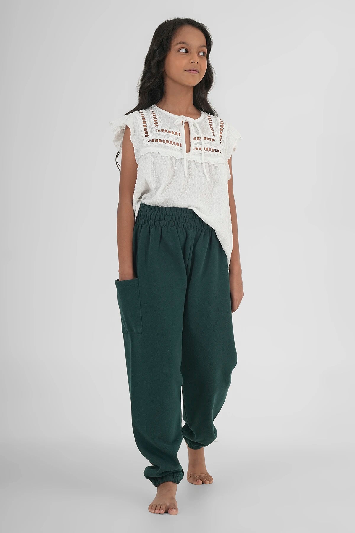 Kinder Warme Haremshose Tiefsee