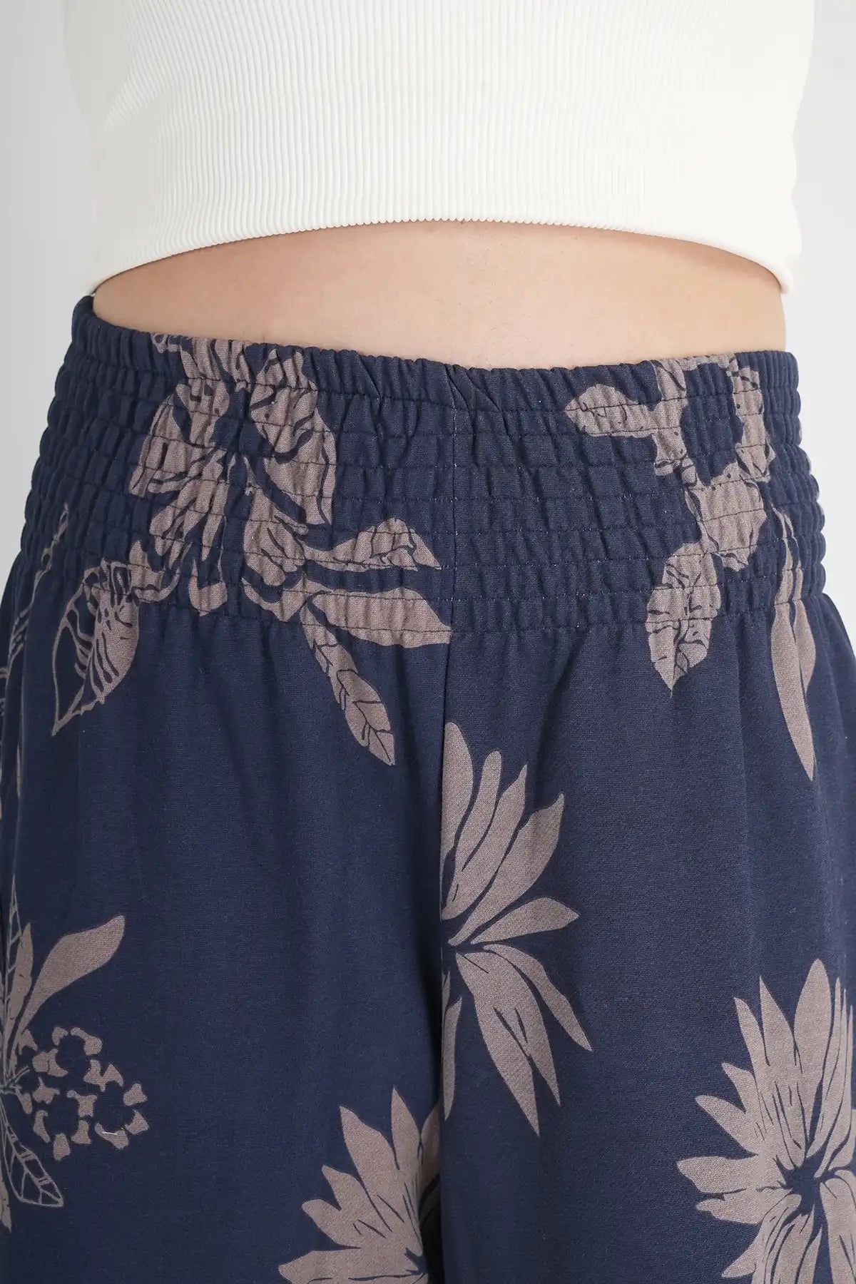 Caldi pantaloni harem per l'abbigliamento da casa ninfea blu scuro