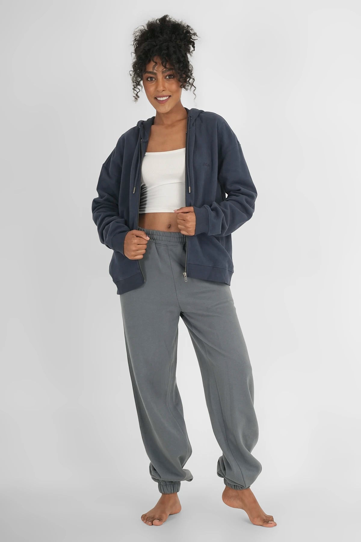 Zip Hoodie Dunkelblau