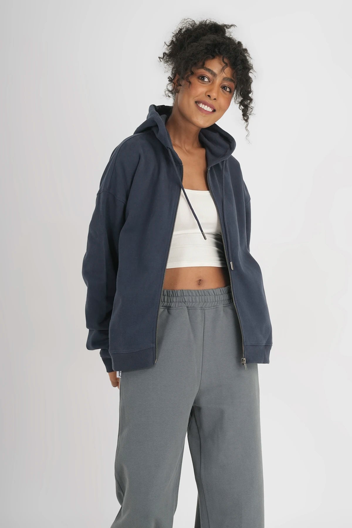 Zip Hoodie Dunkelblau