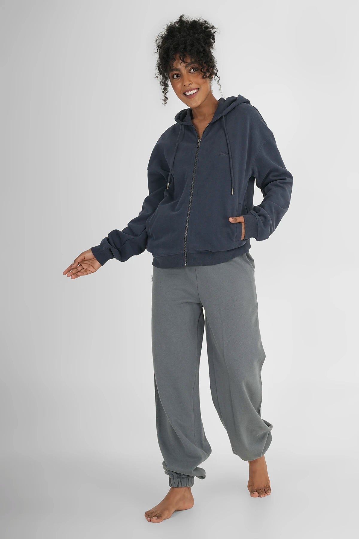 Zip Hoodie Dunkelblau