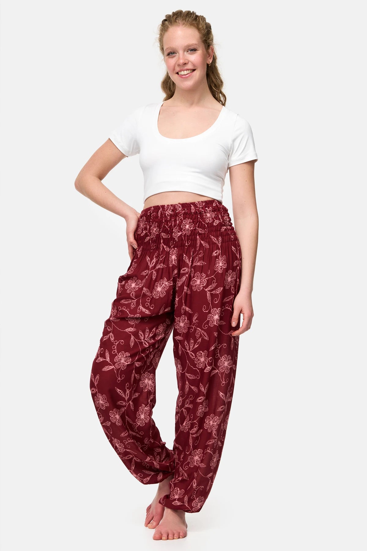 Sarouel fleurs sauvages version courte