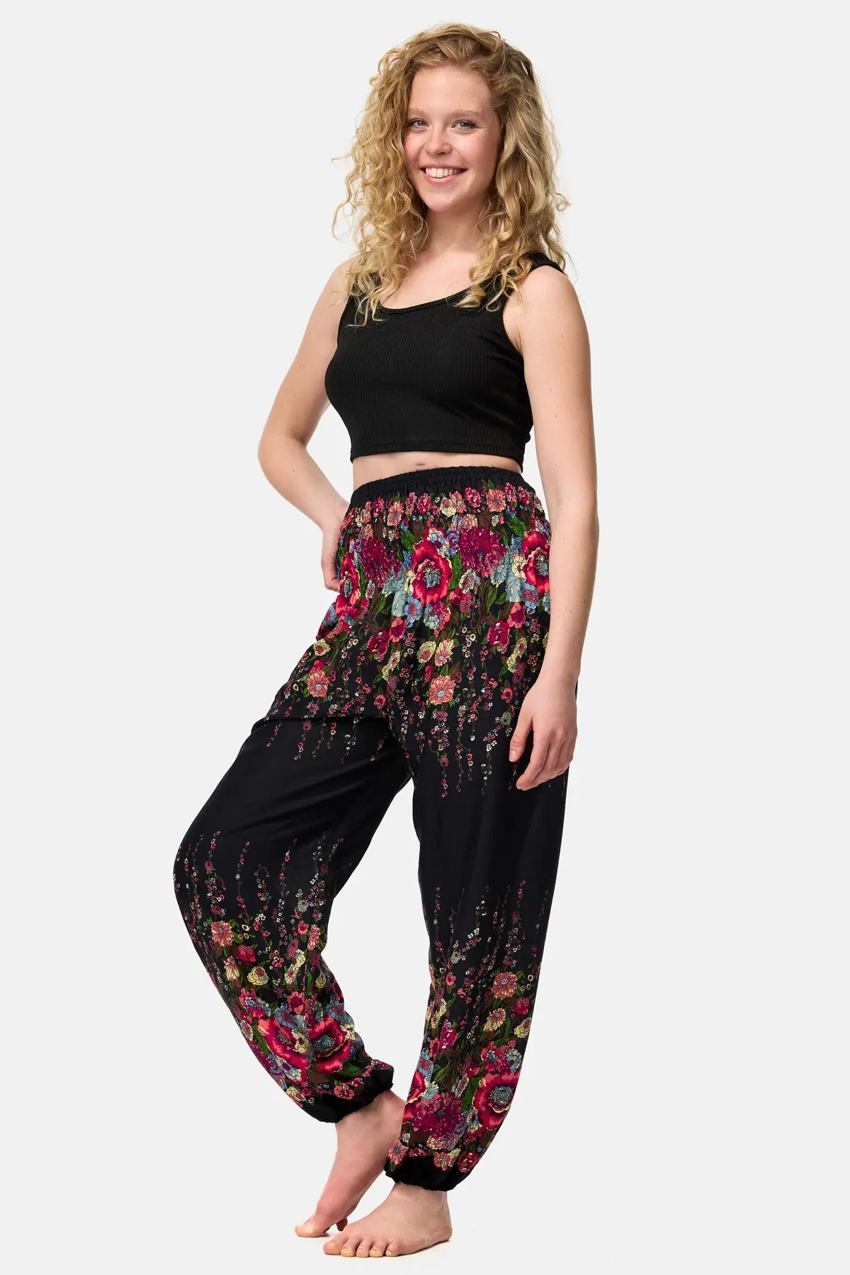 Sarouel splendeur florale tropicale