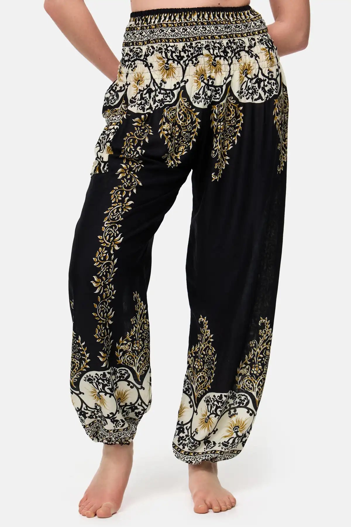 Pantaloni Harem Magnifico Mare di Fiori Versione Lunga