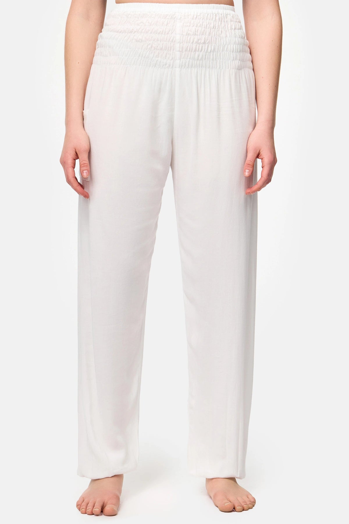 Pantaloni stile harem bianchi