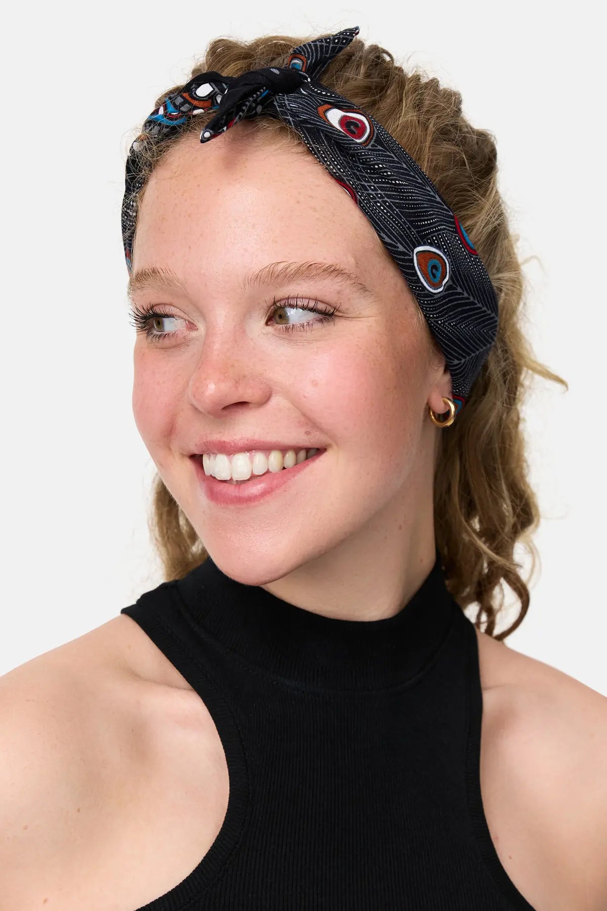 Bandana Nera Occhio di Pavone