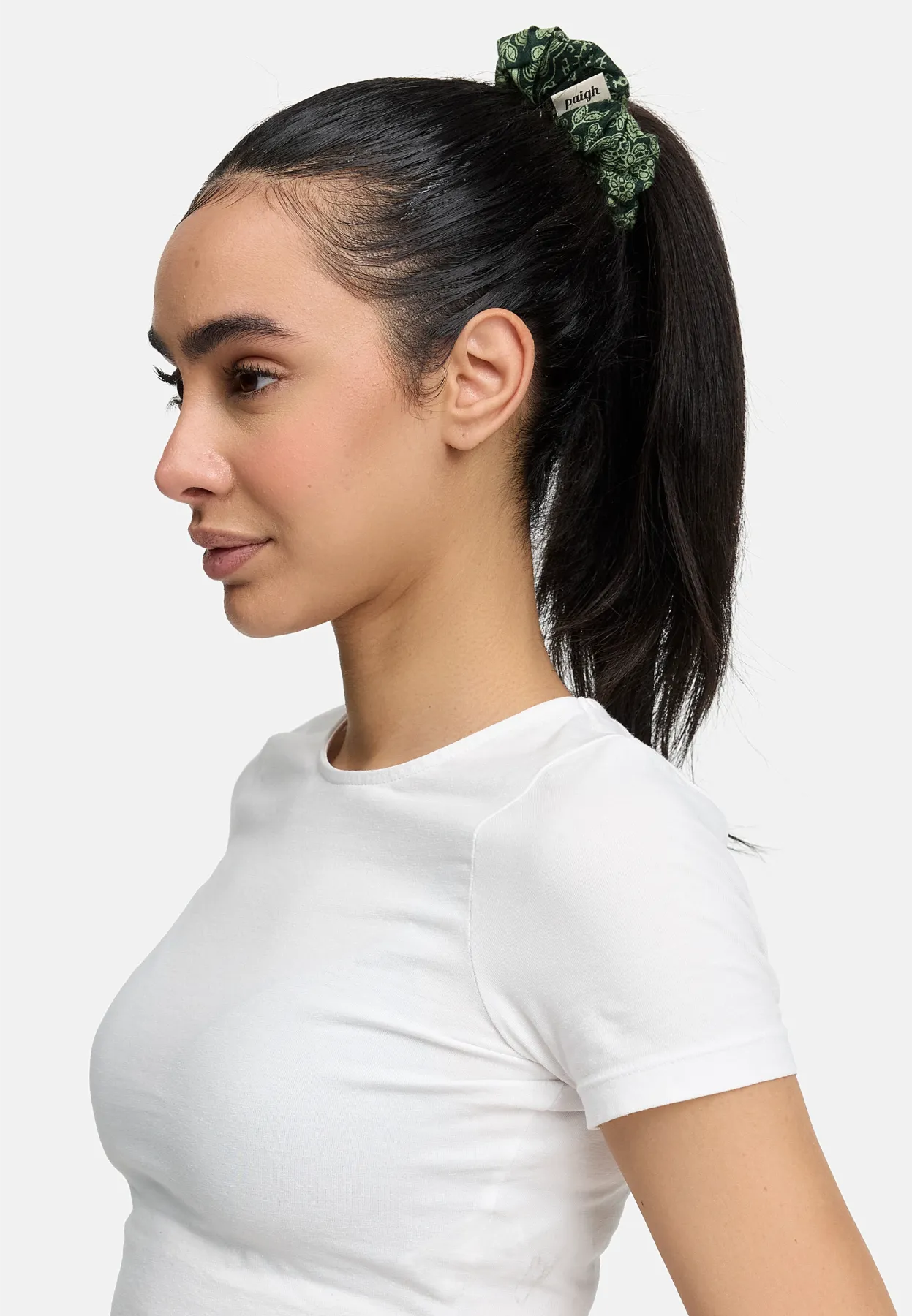 Haargummi Scrunchie Grünes Mandala