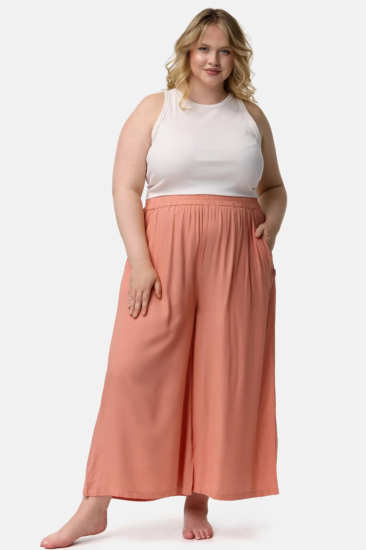 Jupe-culotte Vieux Rose Grande Taille