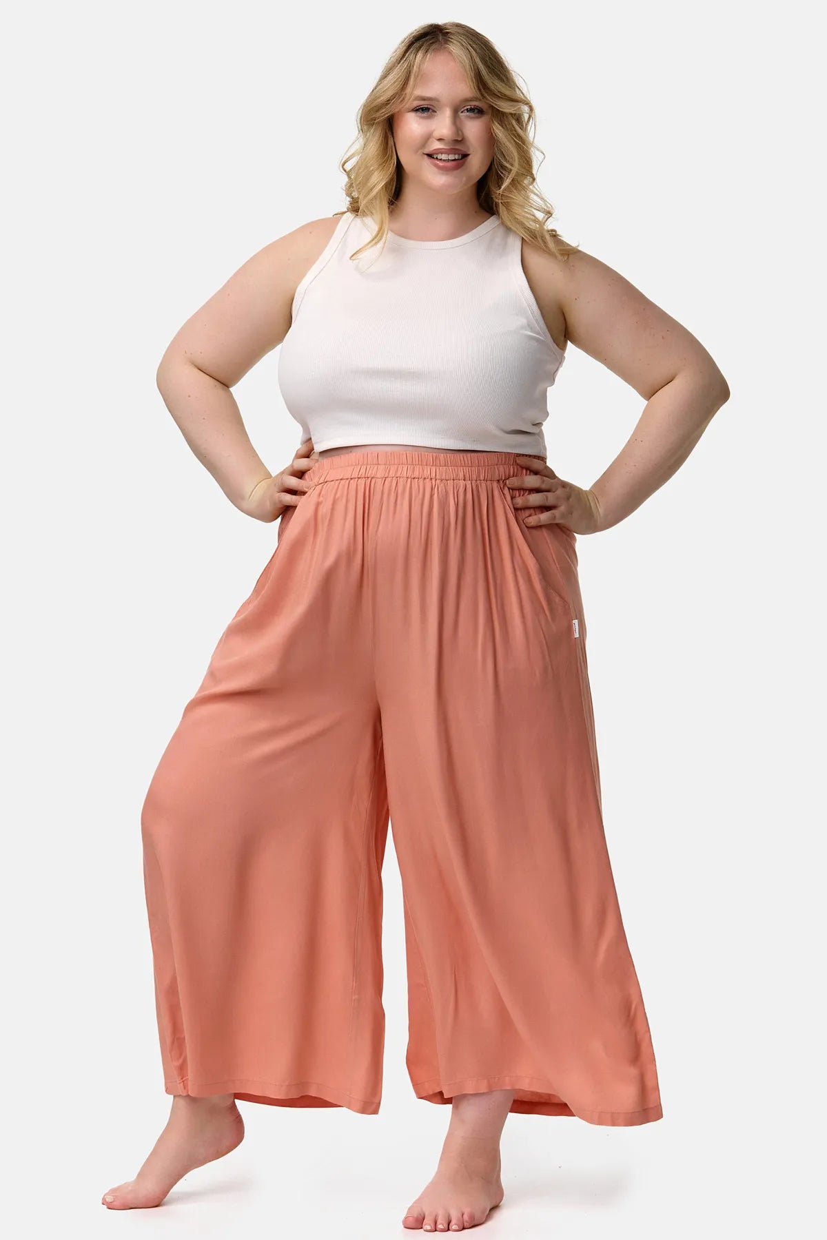 Jupe-culotte Vieux Rose Grande Taille