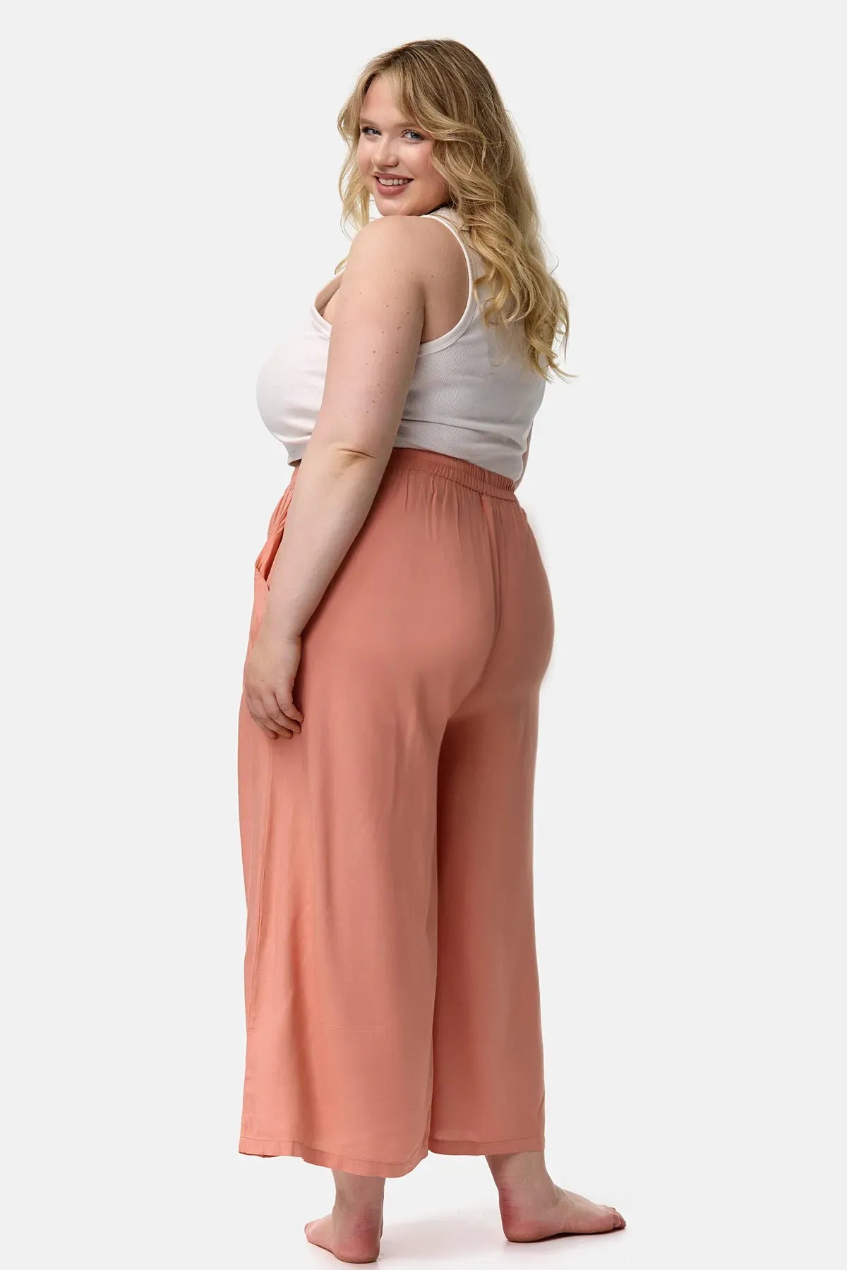 Jupe-culotte Vieux Rose Grande Taille