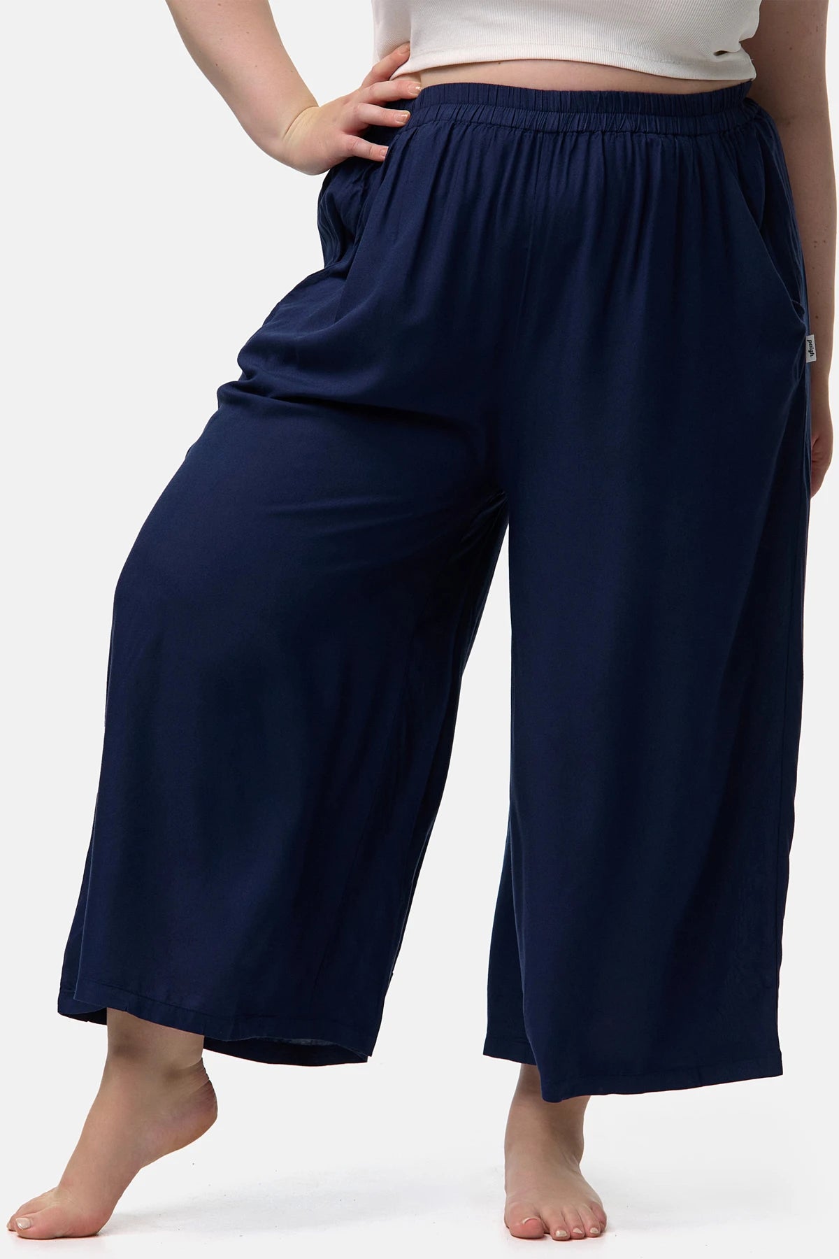 Jupe-culotte Bleu Foncé Grande Taille