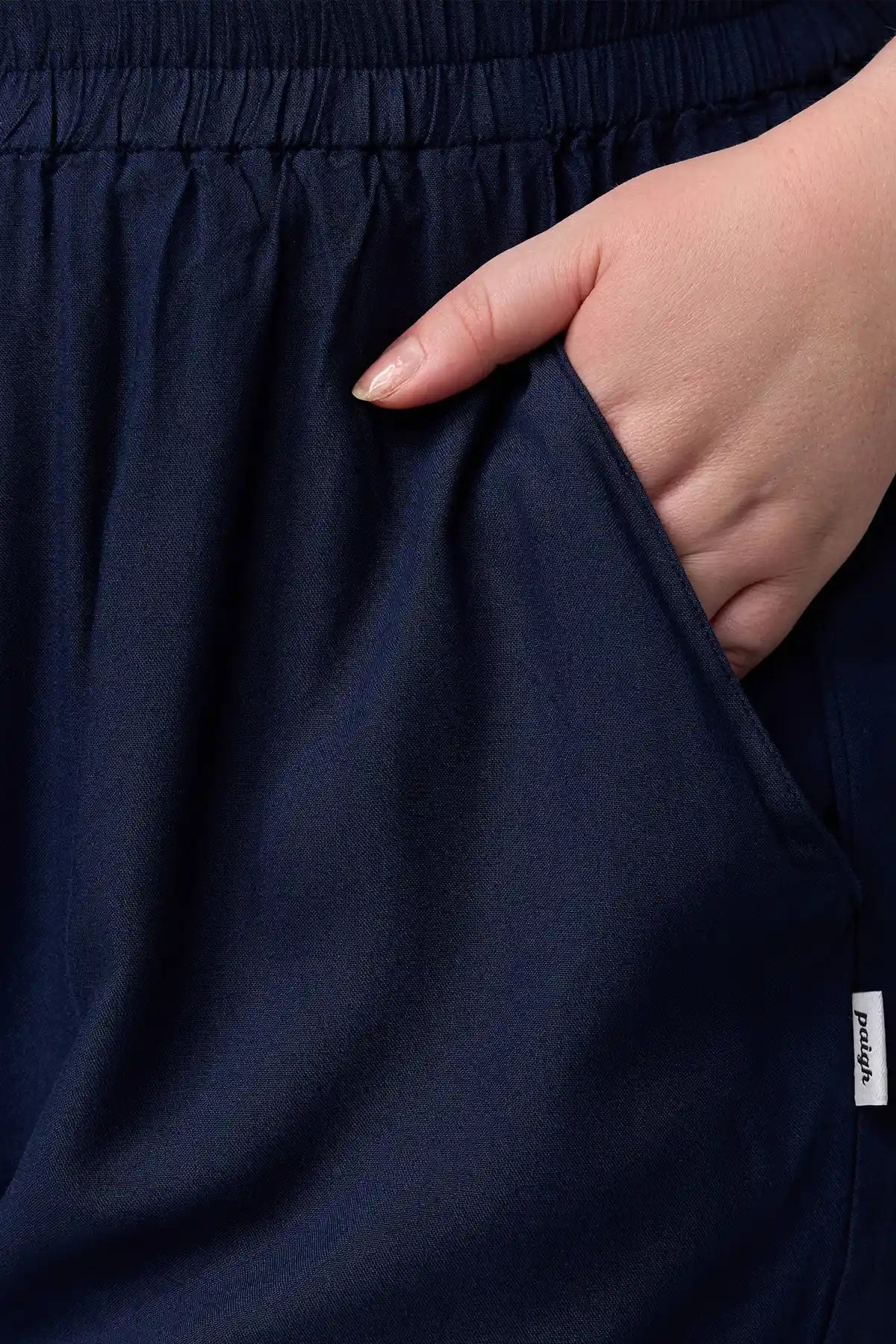 Jupe-culotte Bleu Foncé Grande Taille