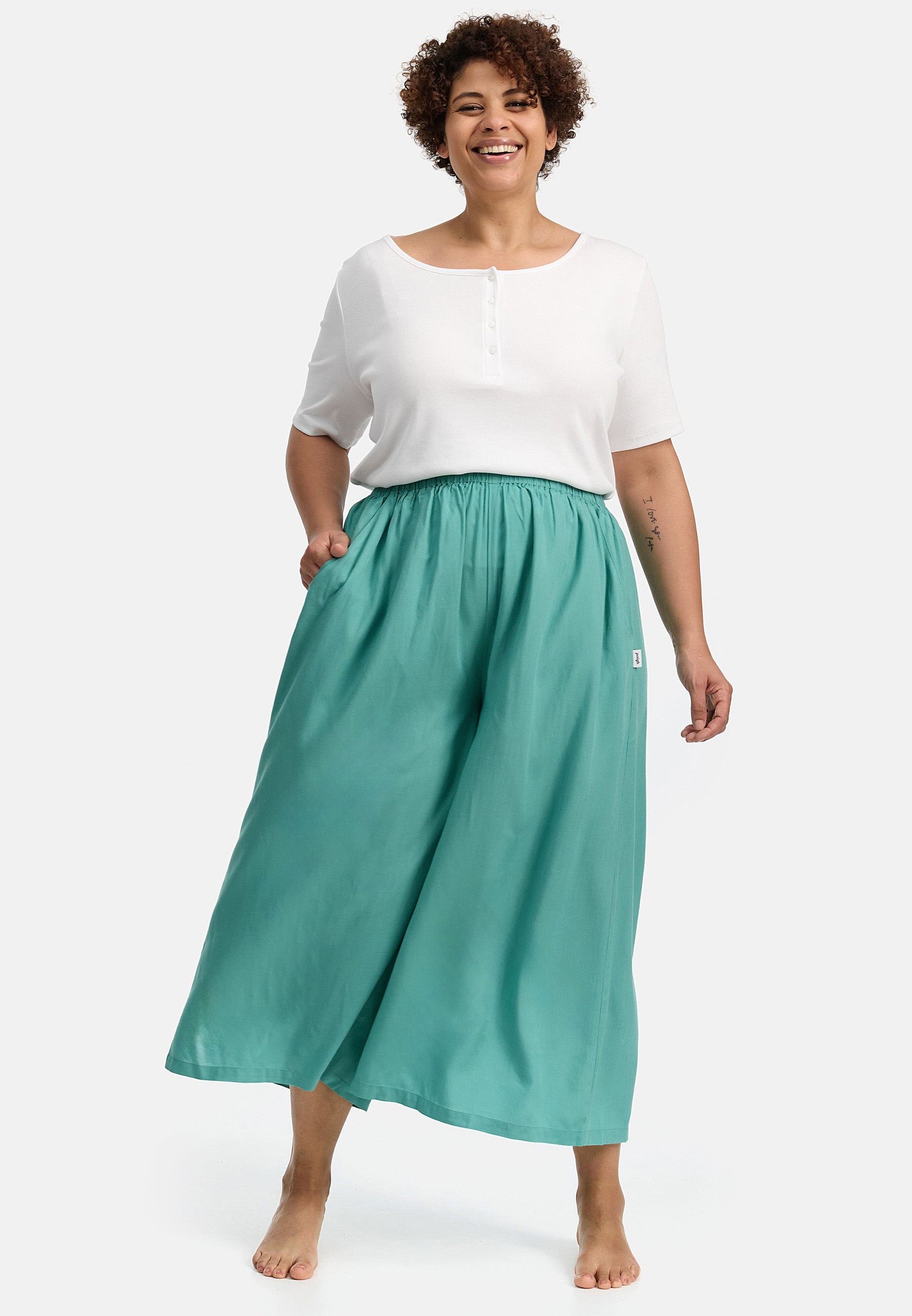 Jupe-culotte Vert Menthe Grandes Tailles