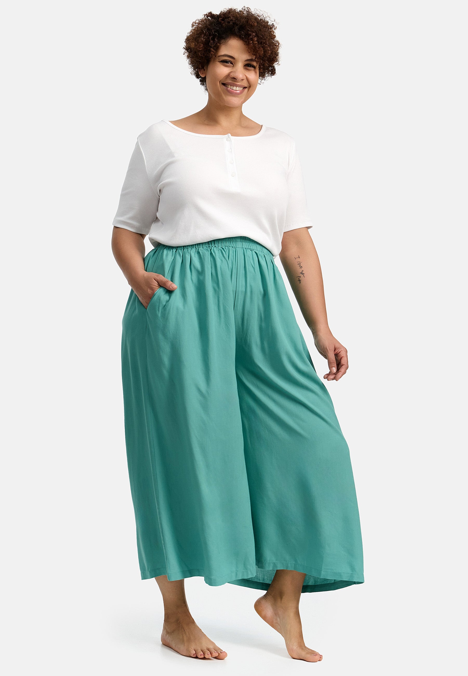 Jupe-culotte Vert Menthe Grandes Tailles