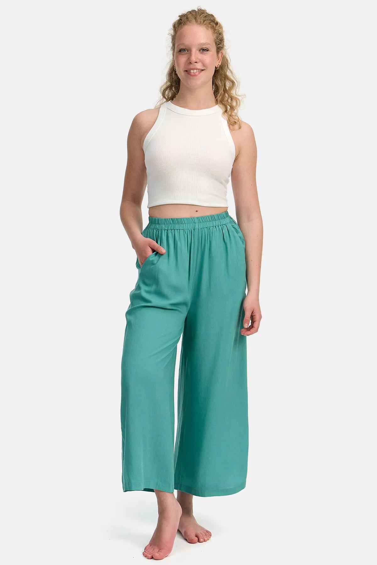 Jupe-culotte vert menthe