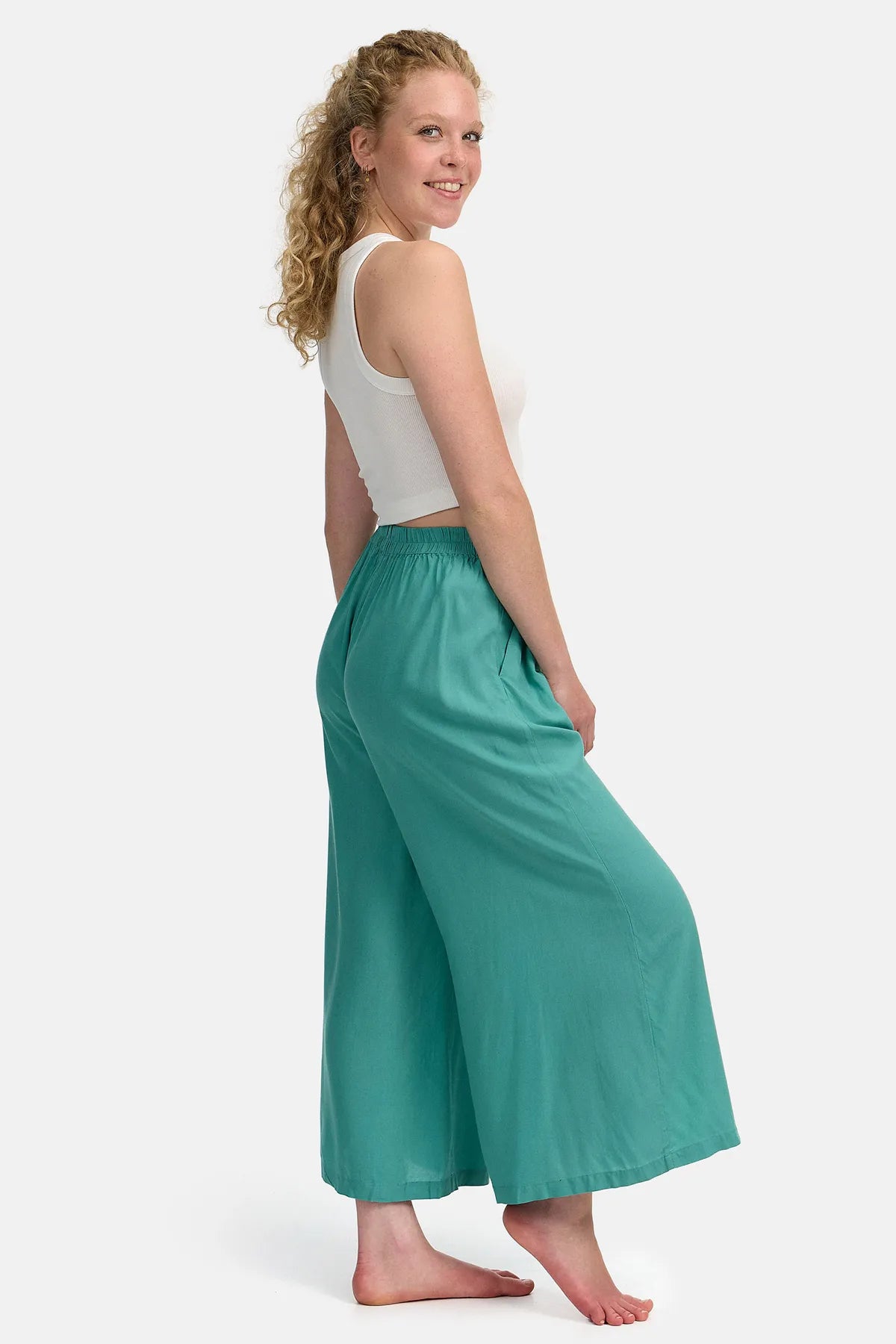 Jupe-culotte vert menthe