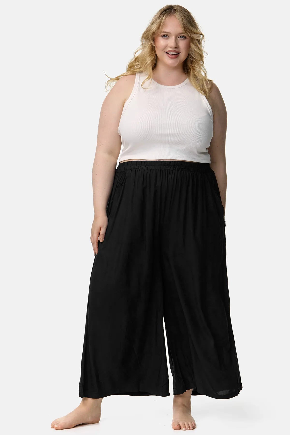 Culottes Black Plus Size
