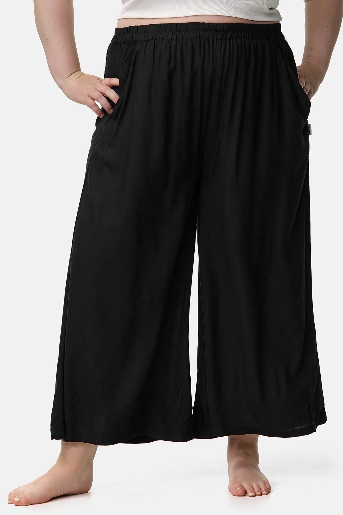 Culottes Black Plus Size