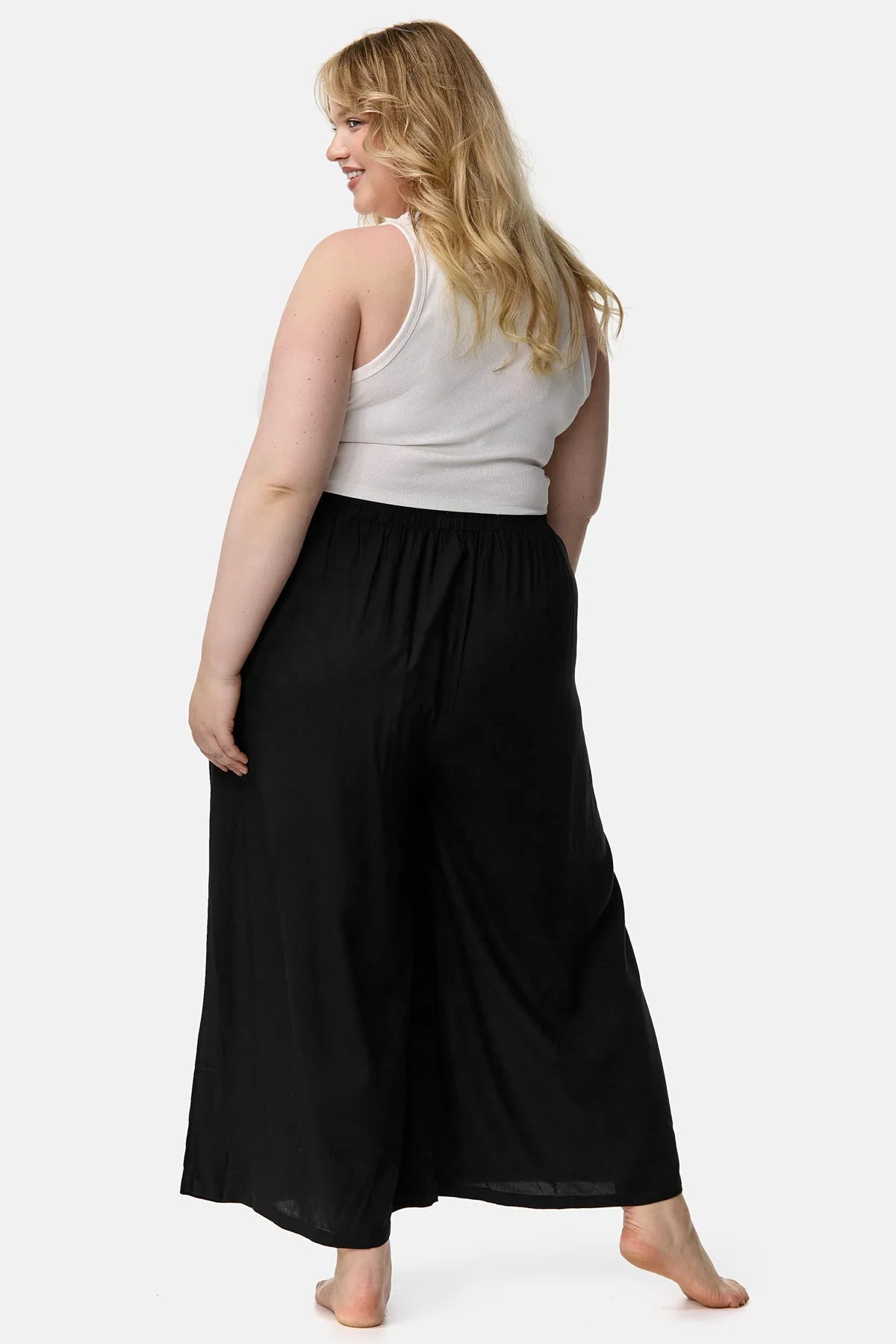 Culottes Black Plus Size
