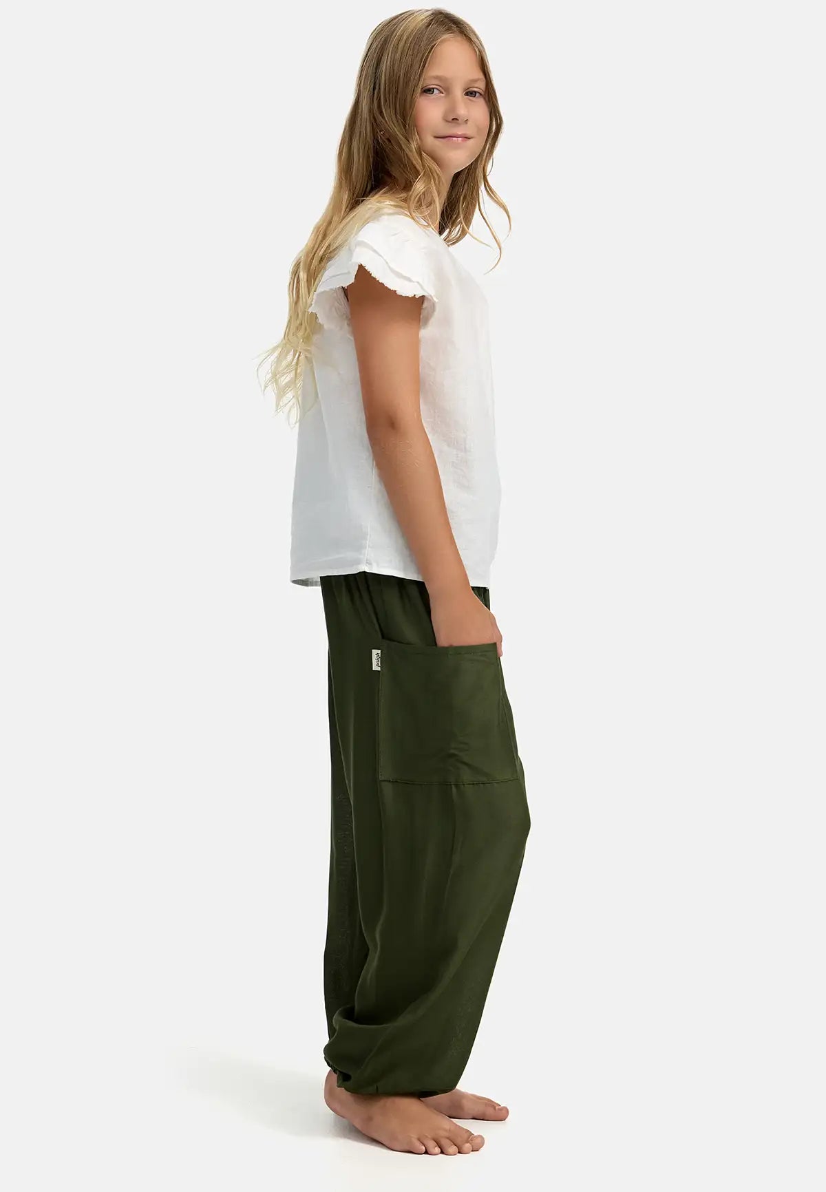Sarouel enfant olive