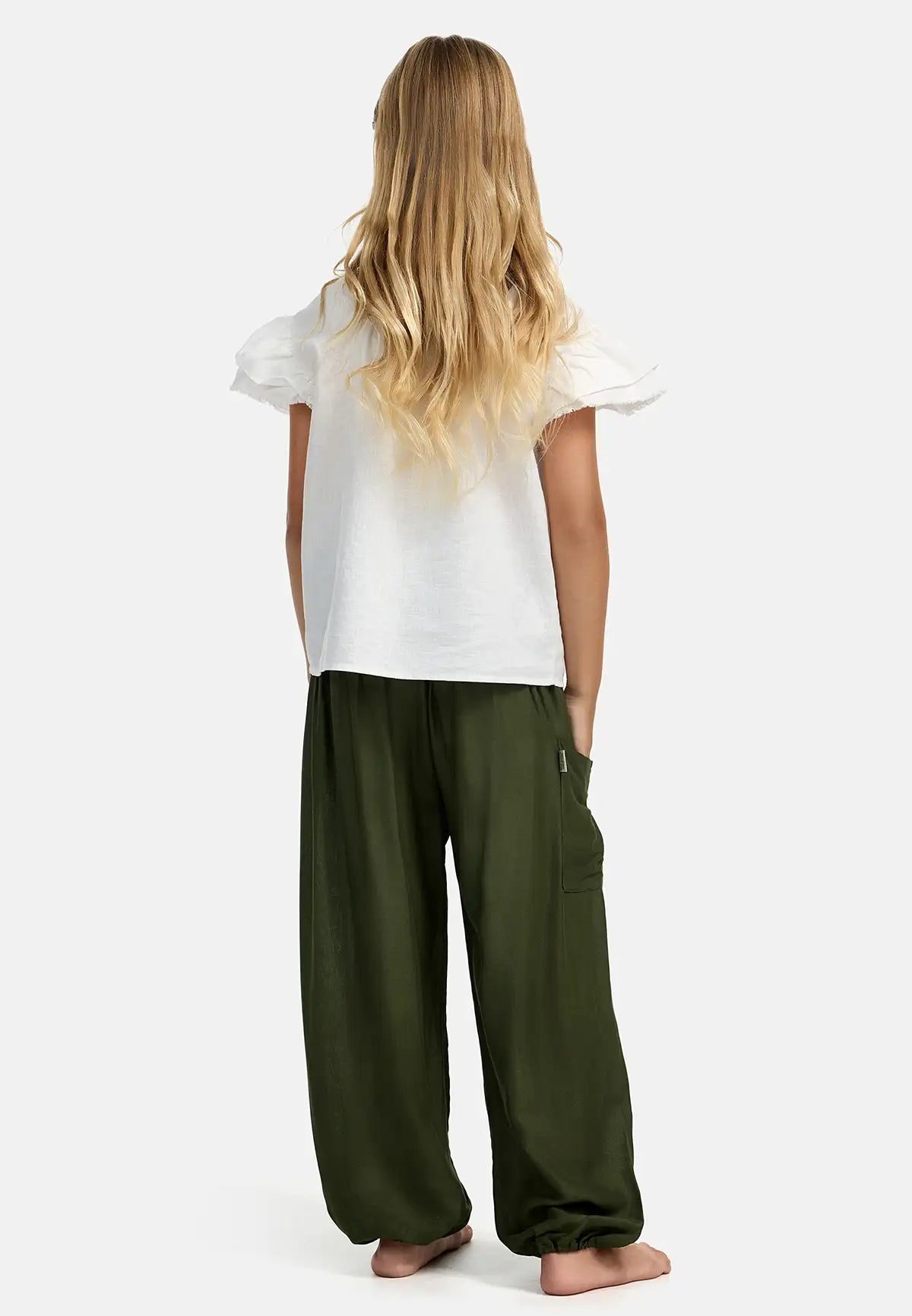 Sarouel enfant olive