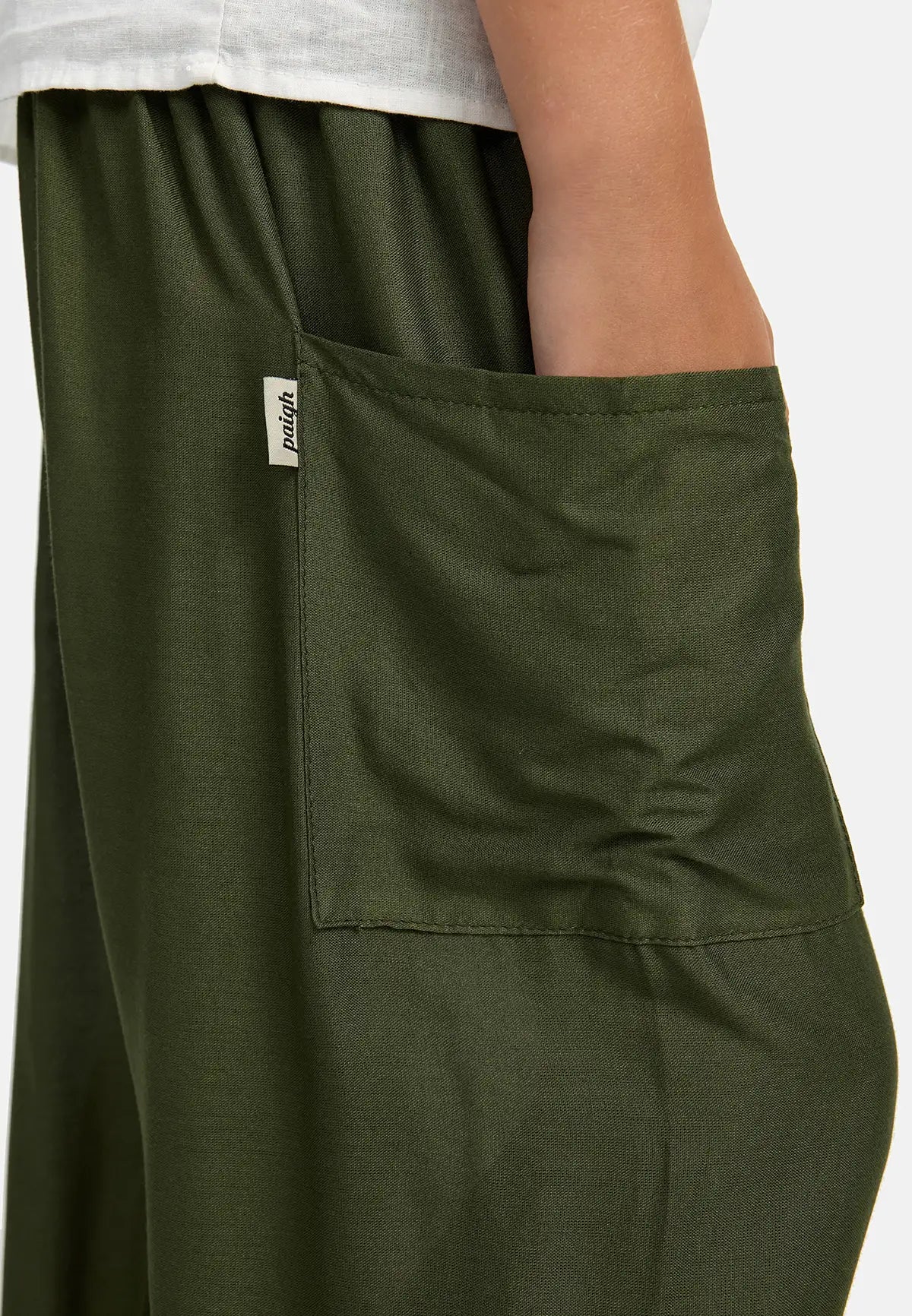 Sarouel enfant olive