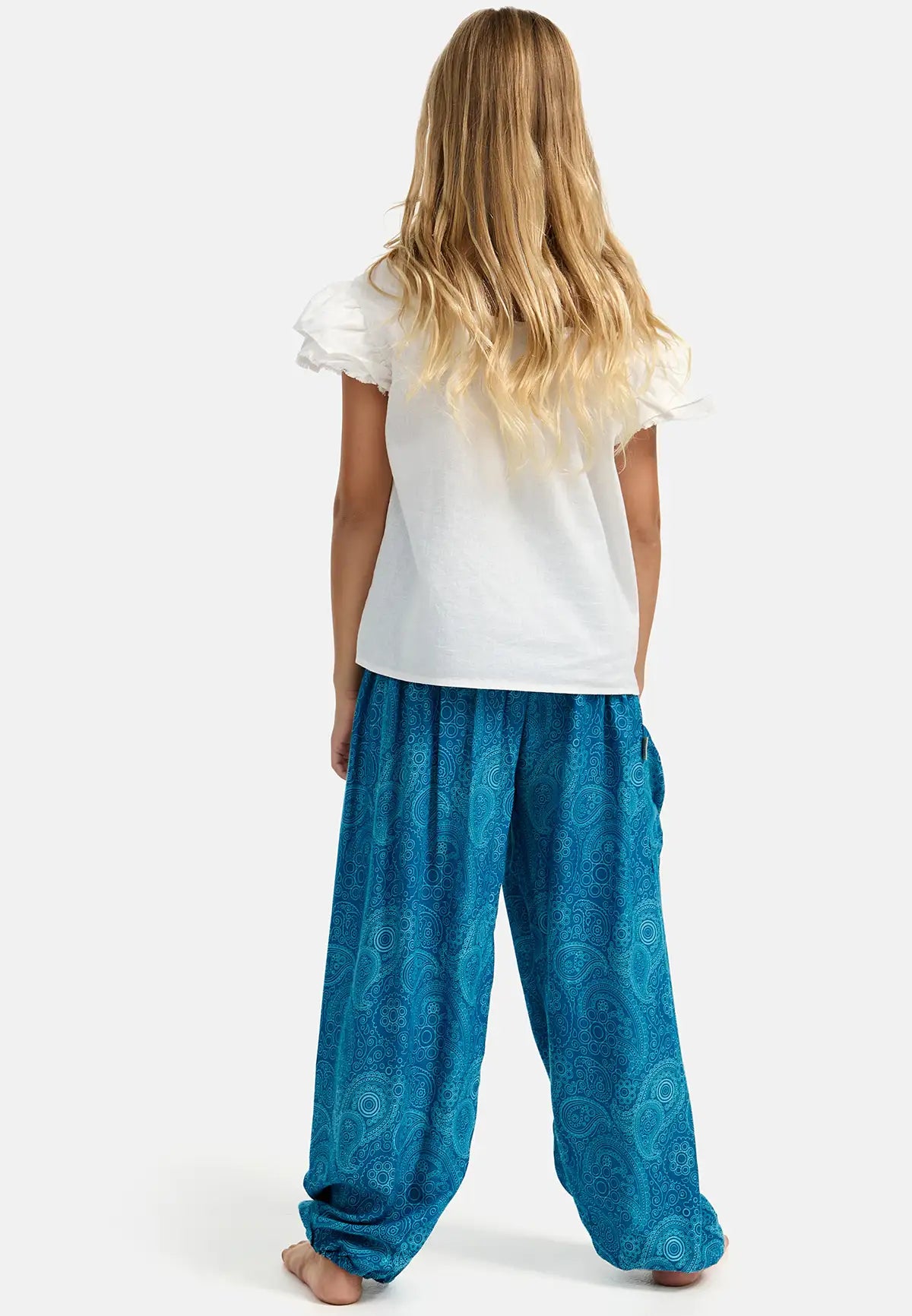 Sarouel Enfant Ornements Turquoise