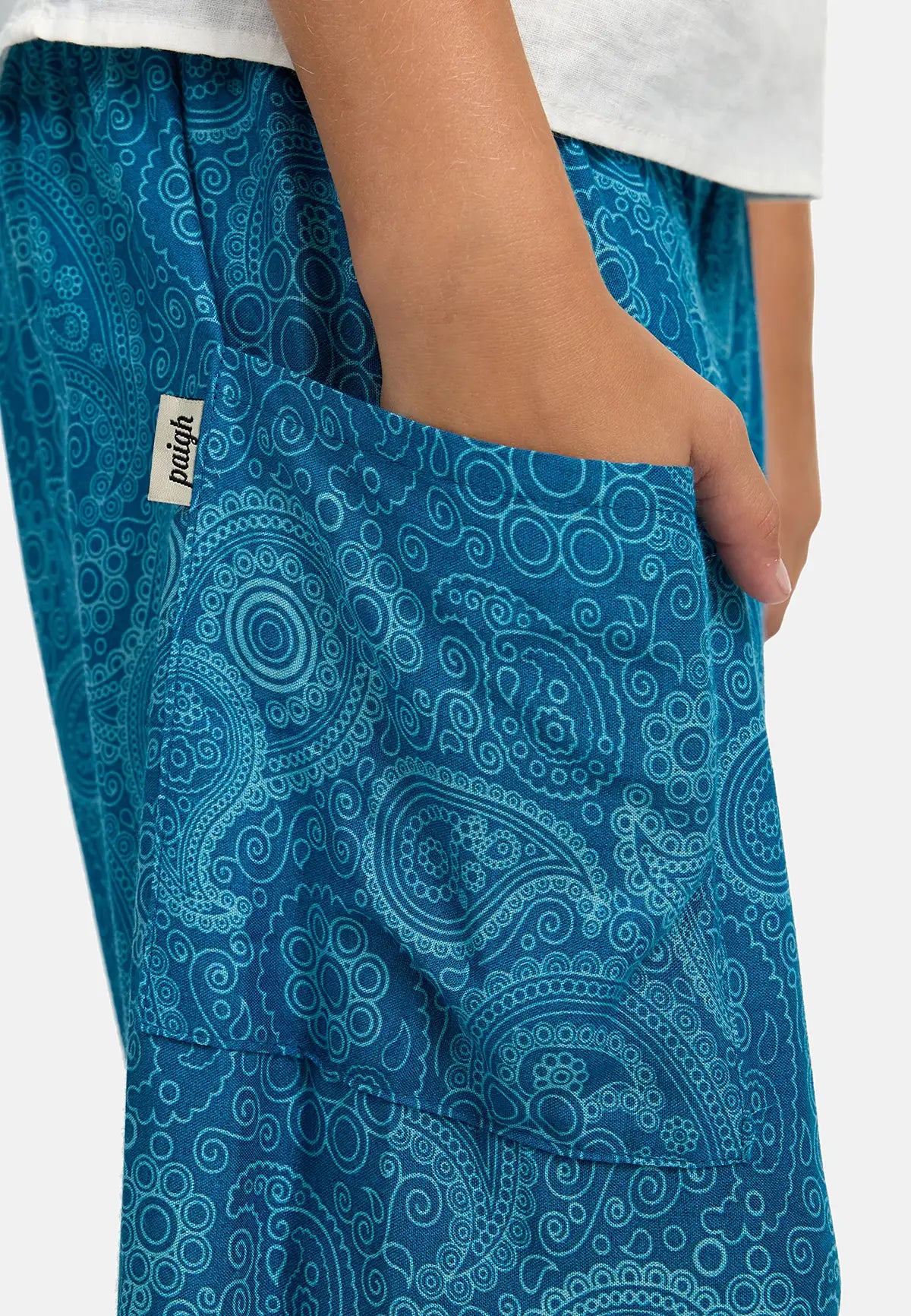 Sarouel Enfant Ornements Turquoise