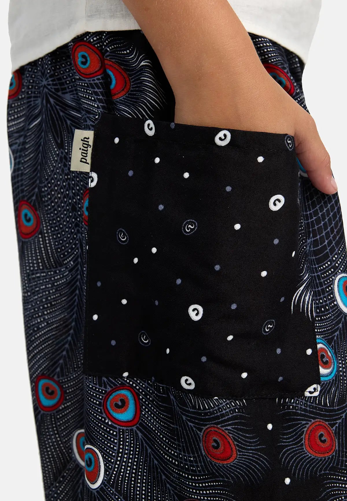 Sarouel Enfant Oeil de Paon Noir