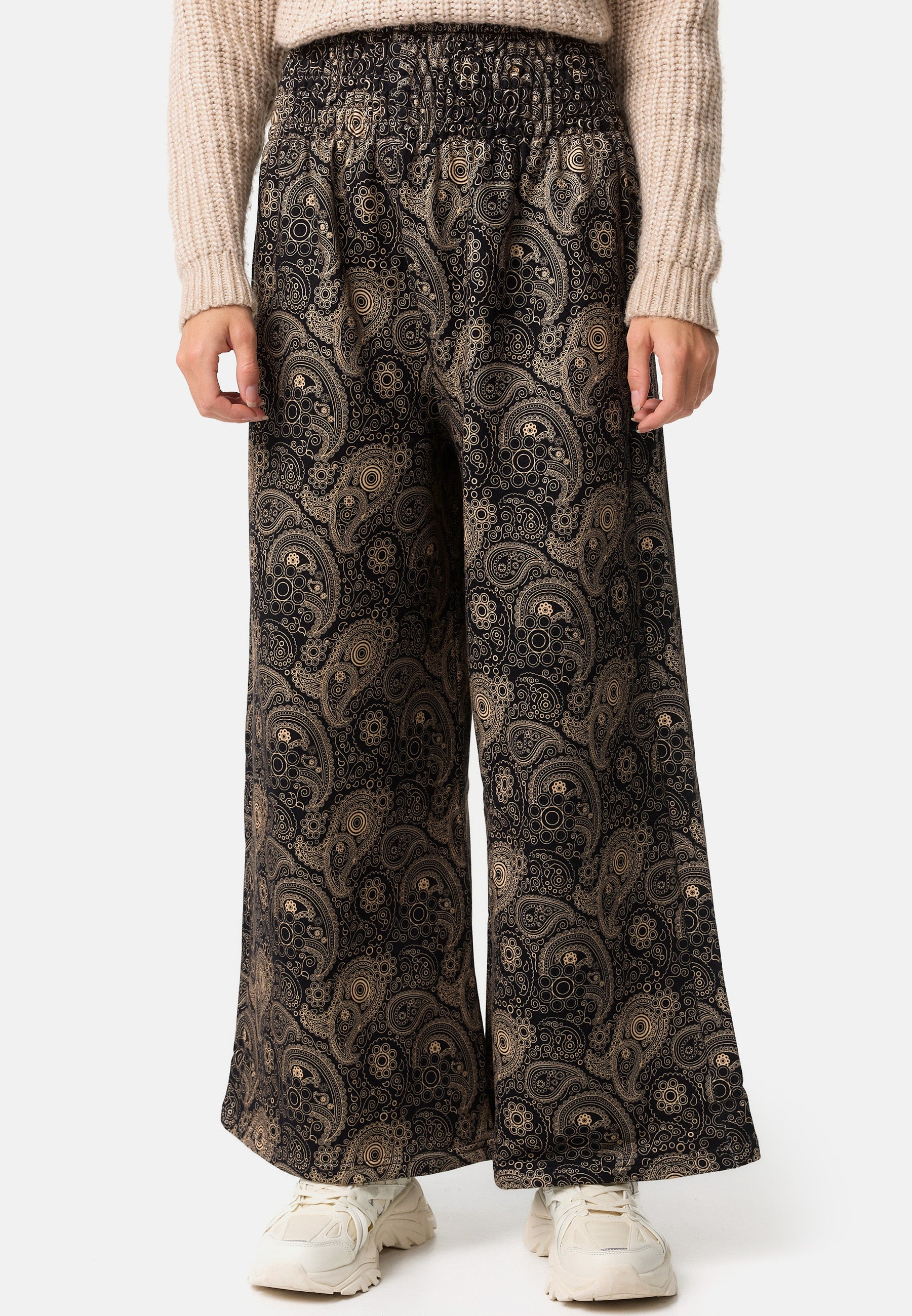 Warme Loungewear Palazzo Goldene Ornamente