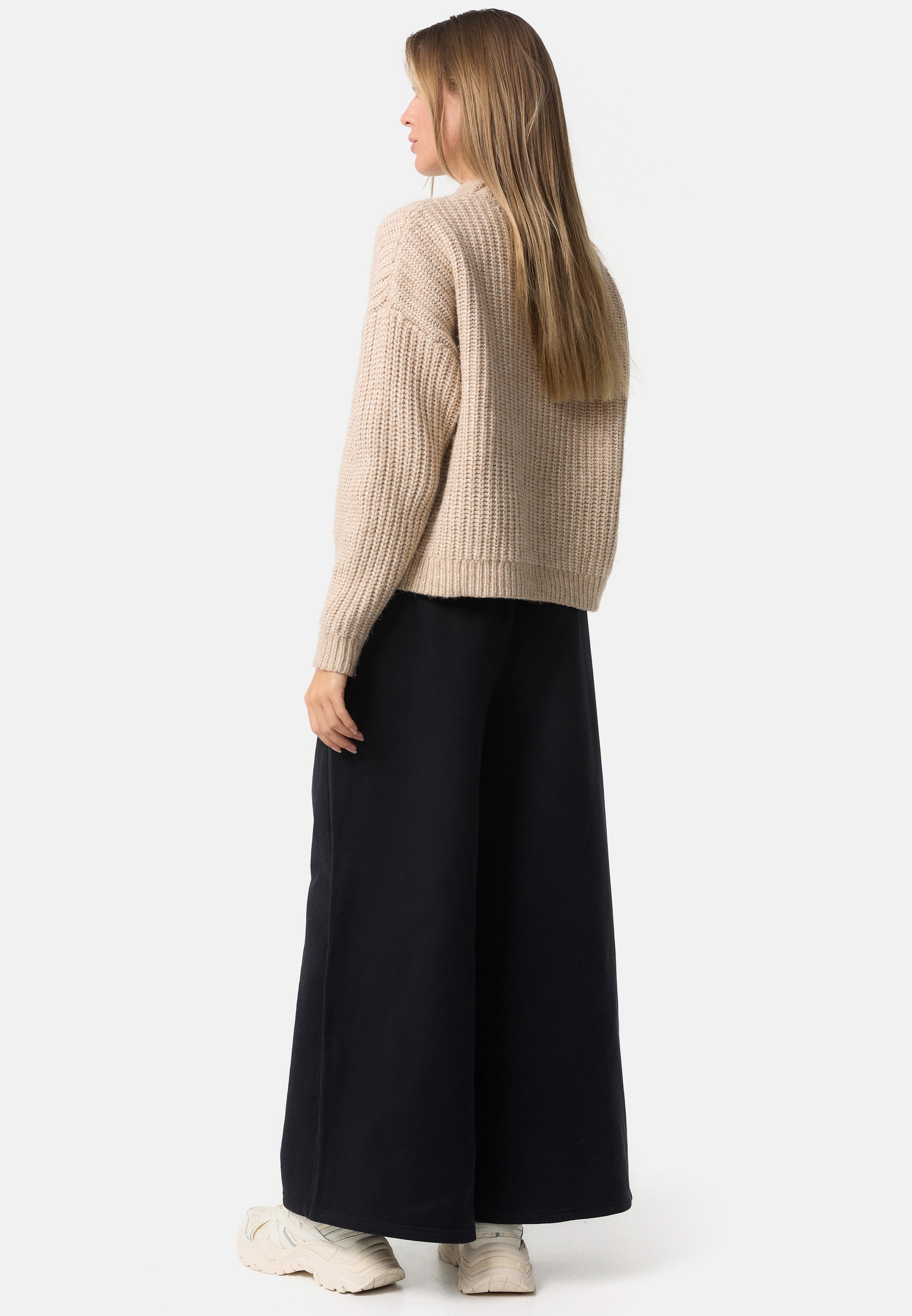 Warme Loungewear Palazzo Schwarz