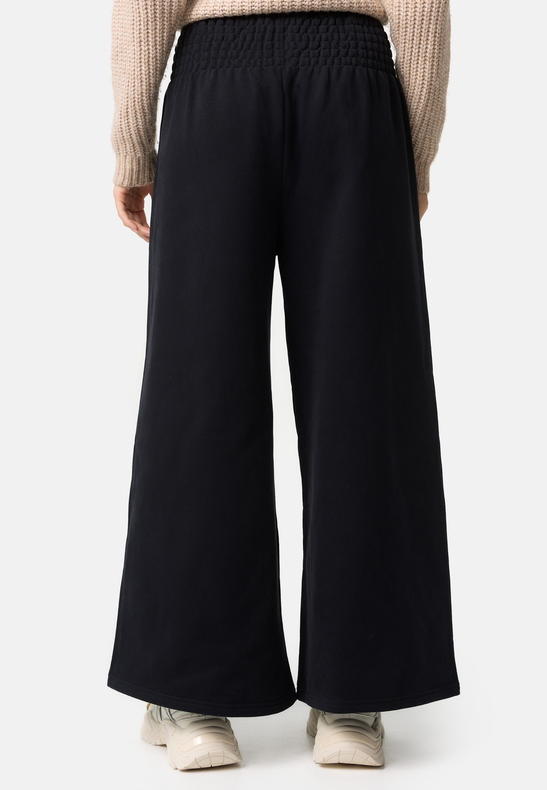 Warme Loungewear Palazzo Schwarz