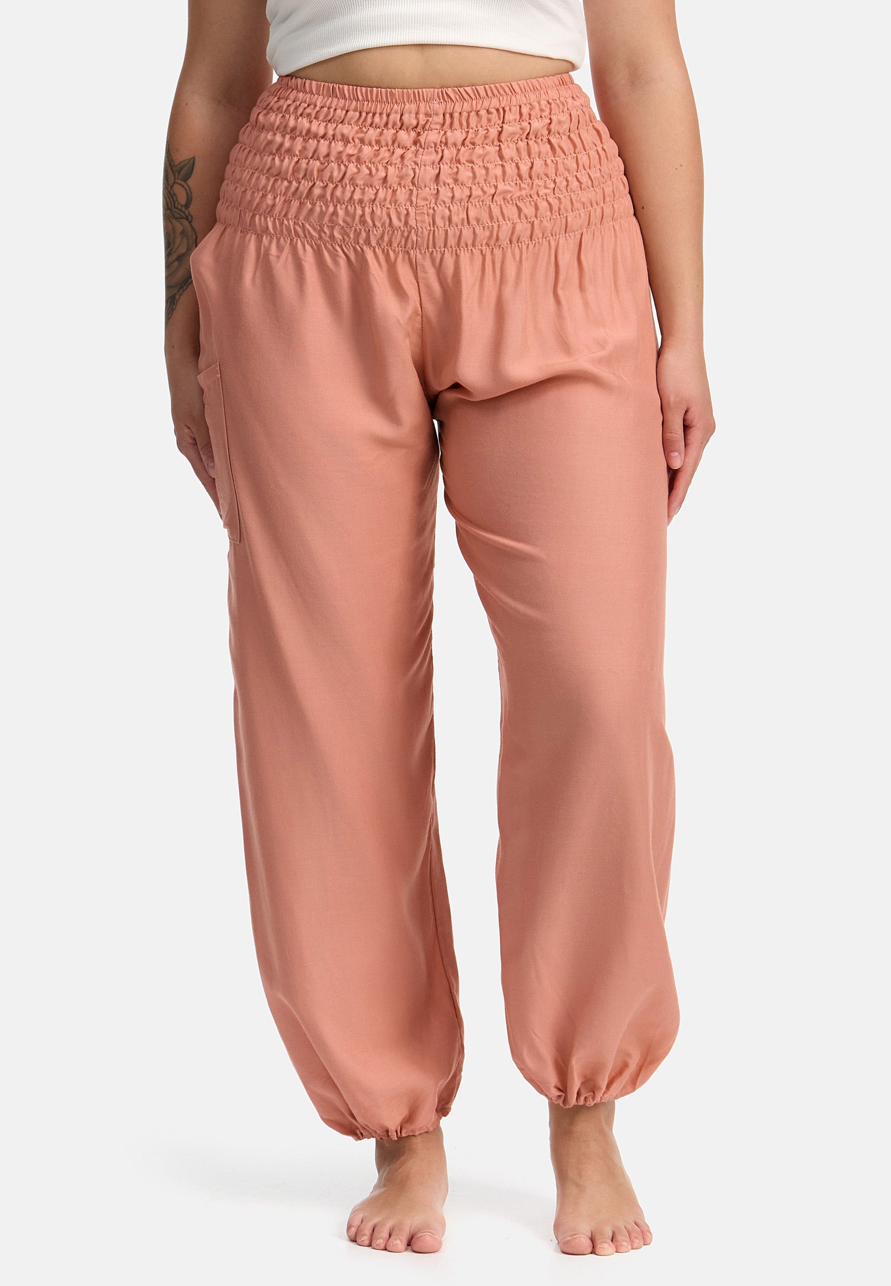 Sarouel vieux rose version courte