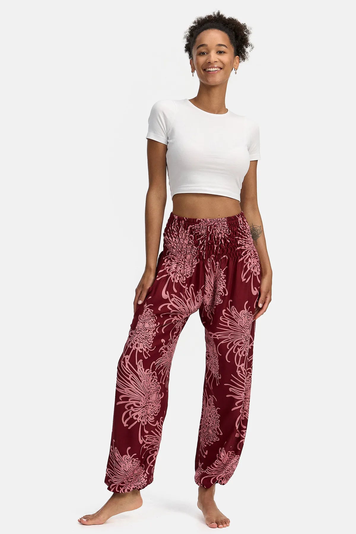 Sarouel Floral Beacon Bordeaux